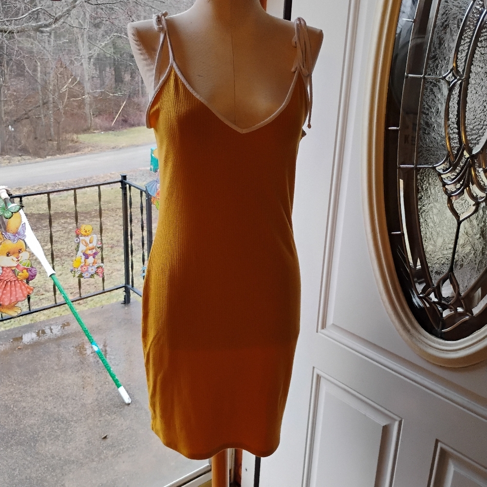 Mustard Yellow Sleeveless Dress Forever 21